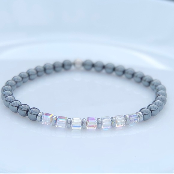 Swarovski Hematite Bracelet - Picture 2 of 3